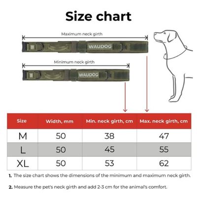 WAUDOG PRO Tactical Tjänstehundhalsband