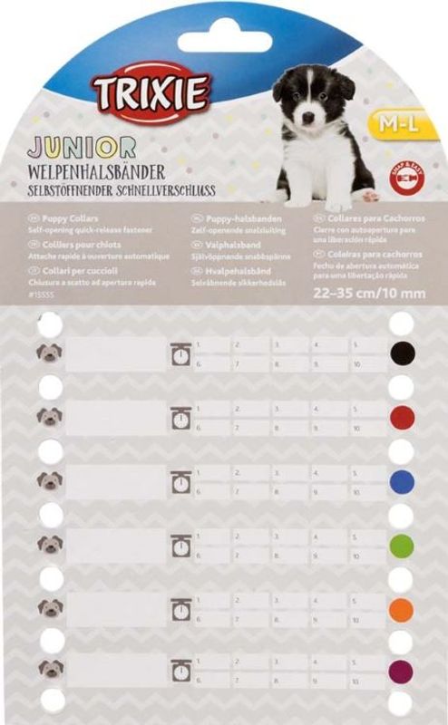 Valphalsband 6-pack Färg 1