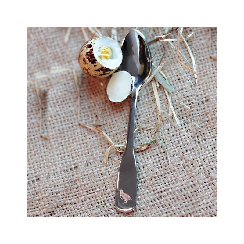 Graverad Vakteläggssked Quailzz