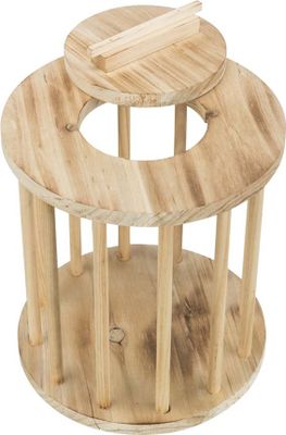 Höhäck hörulle med lock i trä ø20x23cm