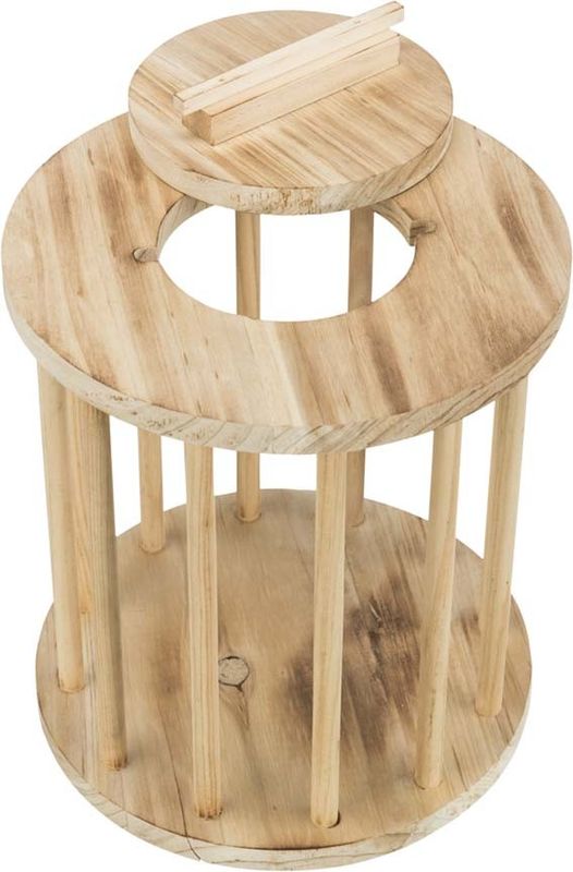 Höhäck hörulle med lock i trä ø20x23cm