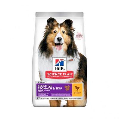 Hills Science Plan Canine Adult Sen,Stomach & Skin Medium Chicken