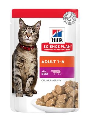 Hills Science Plan Feline Adult Chicken Beef & Ocean Fish 12x85g portionspåsar