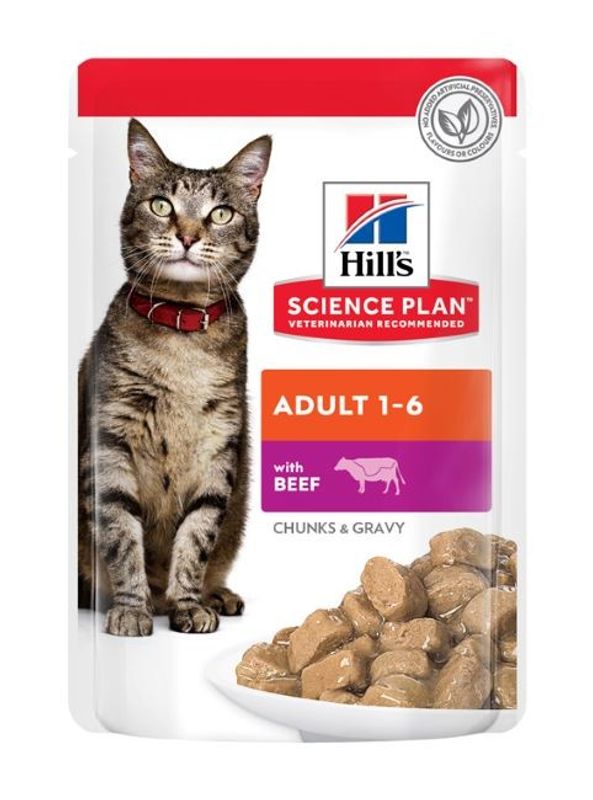 Hills Science Plan Feline Adult Chicken Beef & Ocean Fish 12x85g portionspåsar