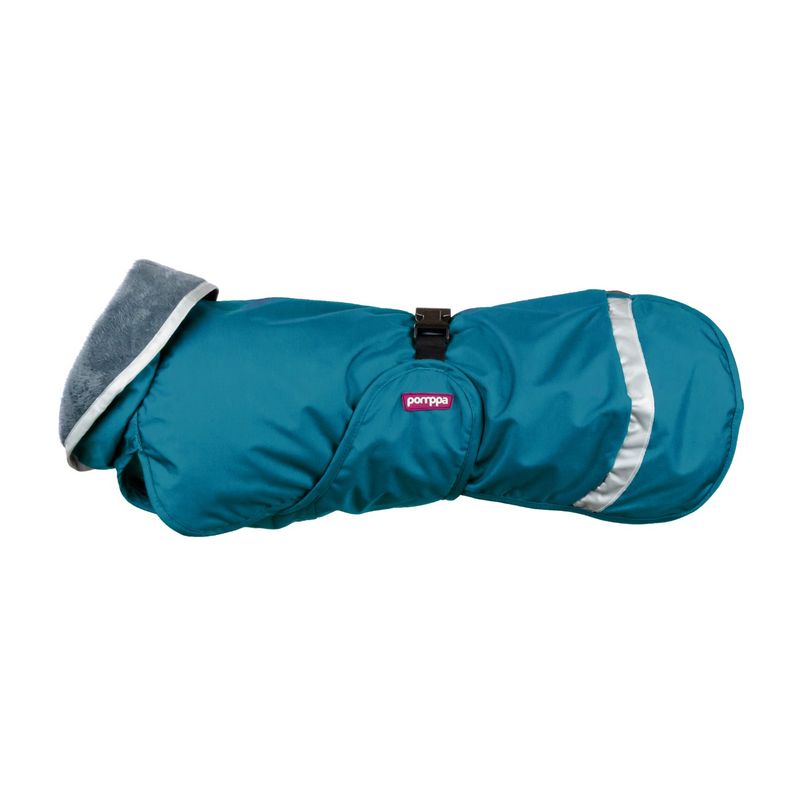 Pomppa Kevyt Lätt Fodrat Regntäcke Petrol