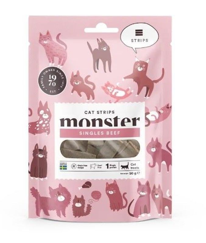 Monster Cat Strips Beef 50 g