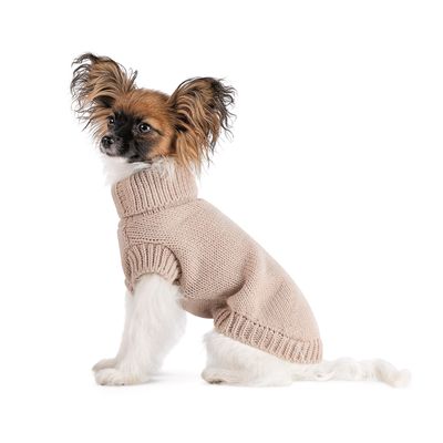 Stickad Hundtröja Sam Beige