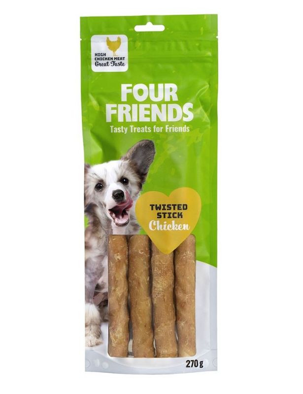 FourFriends Dog Tugg Sticks Chicken 25cm 4st