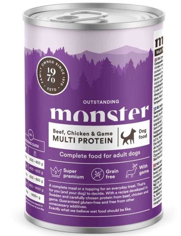 Monster Dog Våtfoder Adult Multi Beef/Chicken/Game 400g