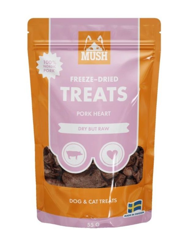 MUSH Treats Frystorkad Grishjärta 50 g
