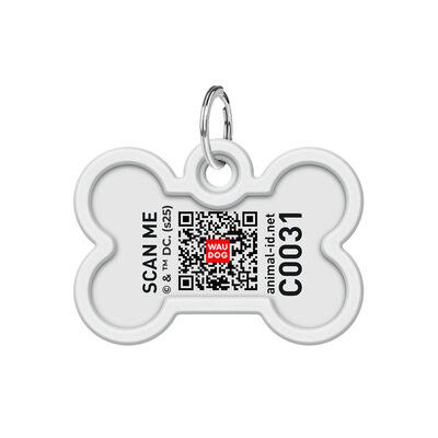 WAUDOG Smart ID Bricka för Hund & Katt Superman Retro Ben R 40mm