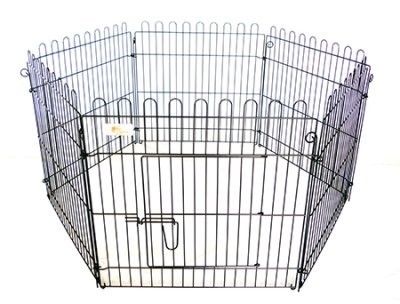 Valphage/Smådjurshage Svart 60x60cm 6 sektioner