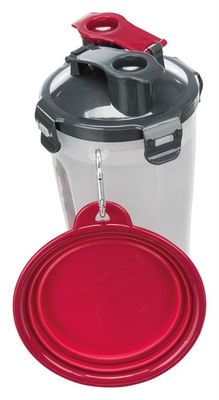 Foder/vattenbehållare, plast, 2x0.35 L/ø1123cm