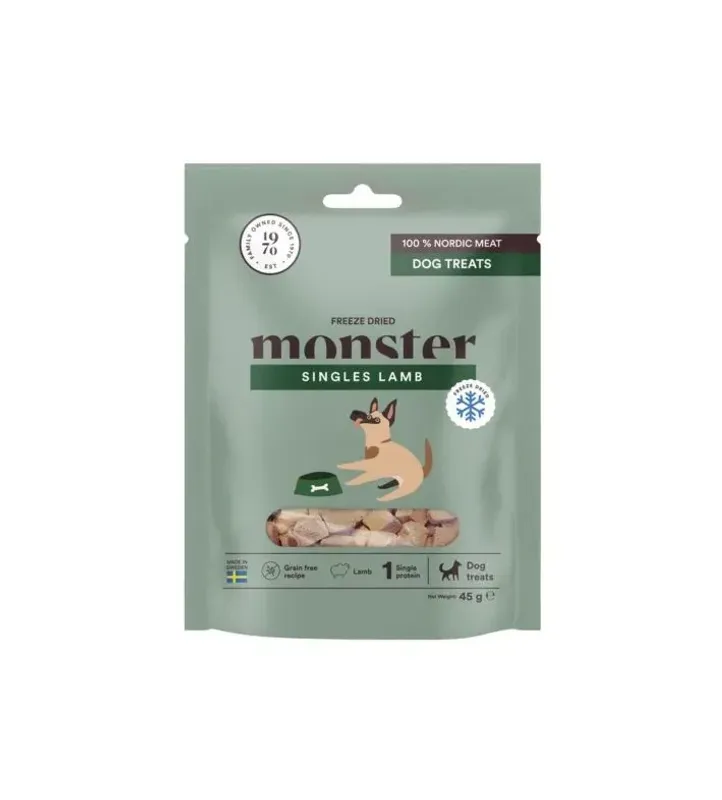 Monster Dog Treats Freeze dried Lamb 45g
