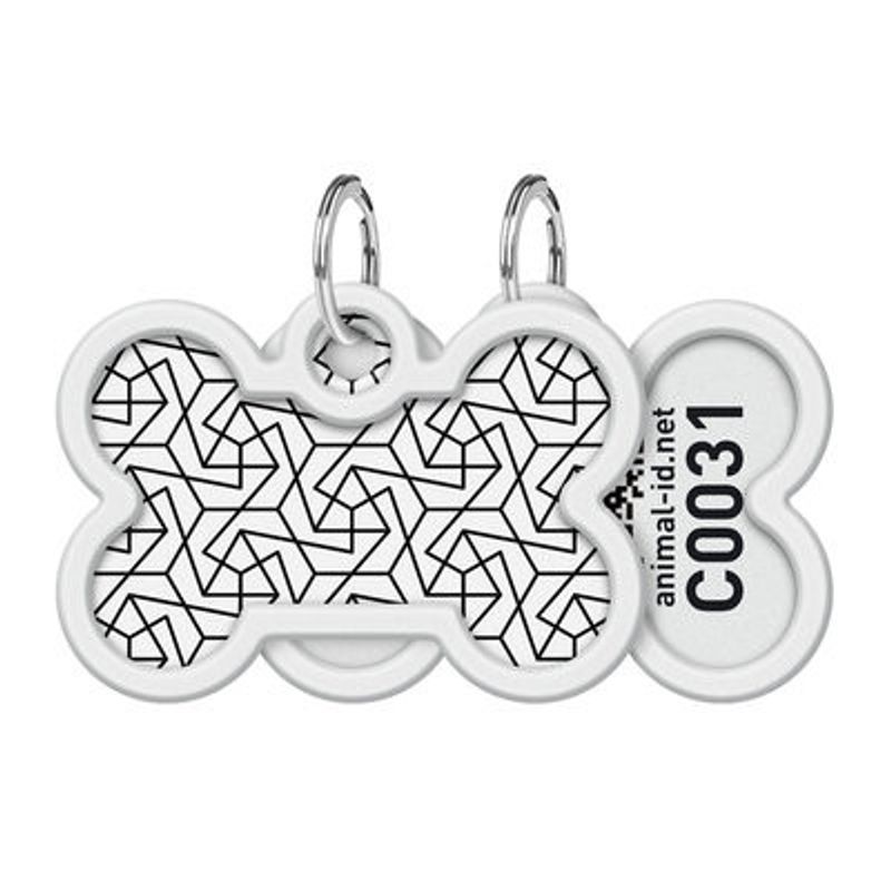 WAUDOG Smart ID Bricka för Hund & Katt Geomerty Ben 40mm