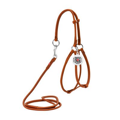 WAUDOG Soft Rundsytt Lädersele med Smart-ID Bricka