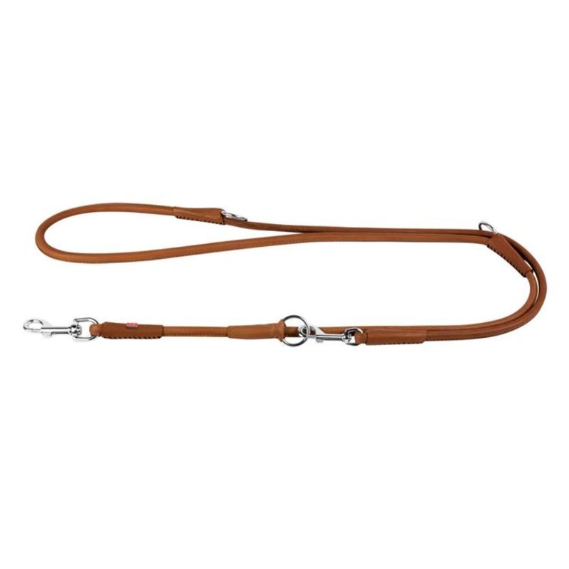 WAUDOG Soft Justerbart Rundsytt Läderkoppel, Brun