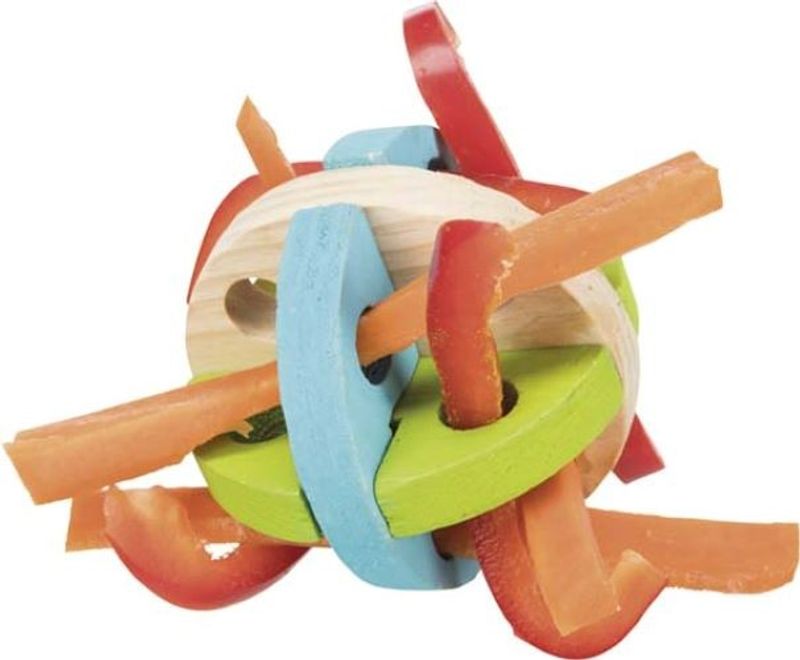 Gnagarträ Boll m hål 8,5cm