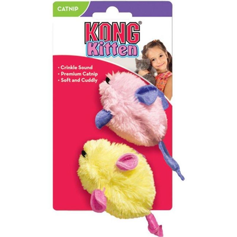 Kong Kitten Mice 2Pack Assorted 3X10X5cm