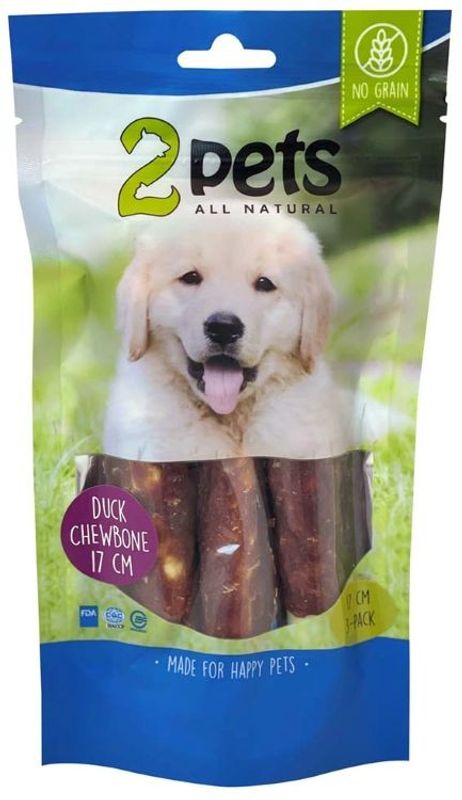 2Pets Tuggpinne Ankfilé 17cm 3-pack