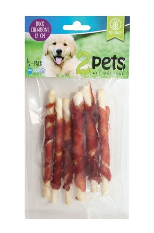 2pets Tuggpinne m ankfilé 12cm 6-pack 70g