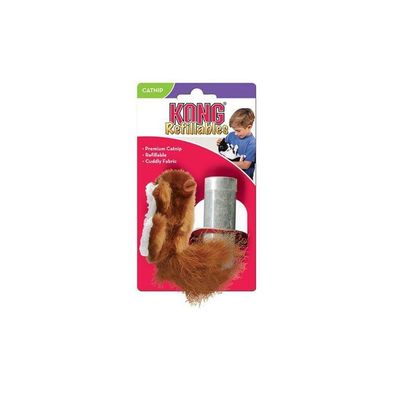Kong Refillable Catnip Squirrel 10X5X2 cm