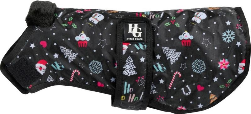 HG Hundtäcke Fodrat Lingle Jul Svart/mönster