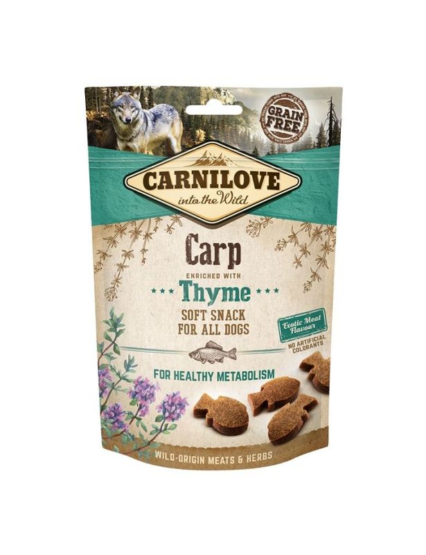 CarniLove Dog Semi Moist Snack Carp with Thyme 200g