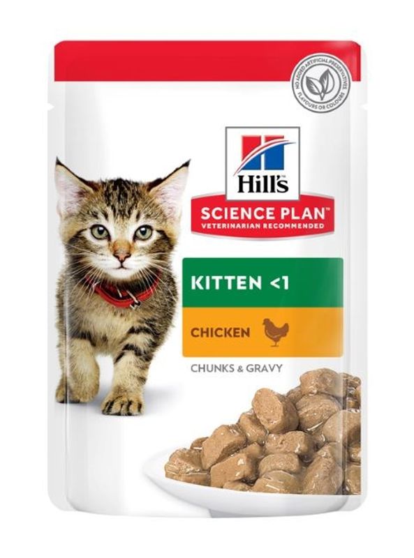Hills Science Plan Kitten Chicken & Turkey 12x85g portionspåsar