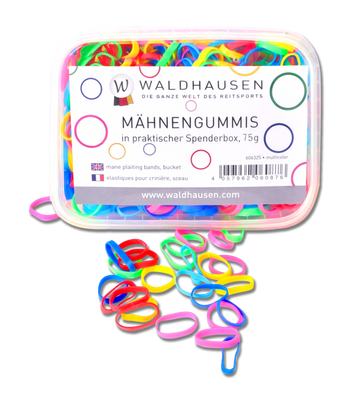 Gummisnoddar i plastlåda 50gr Blandade färger