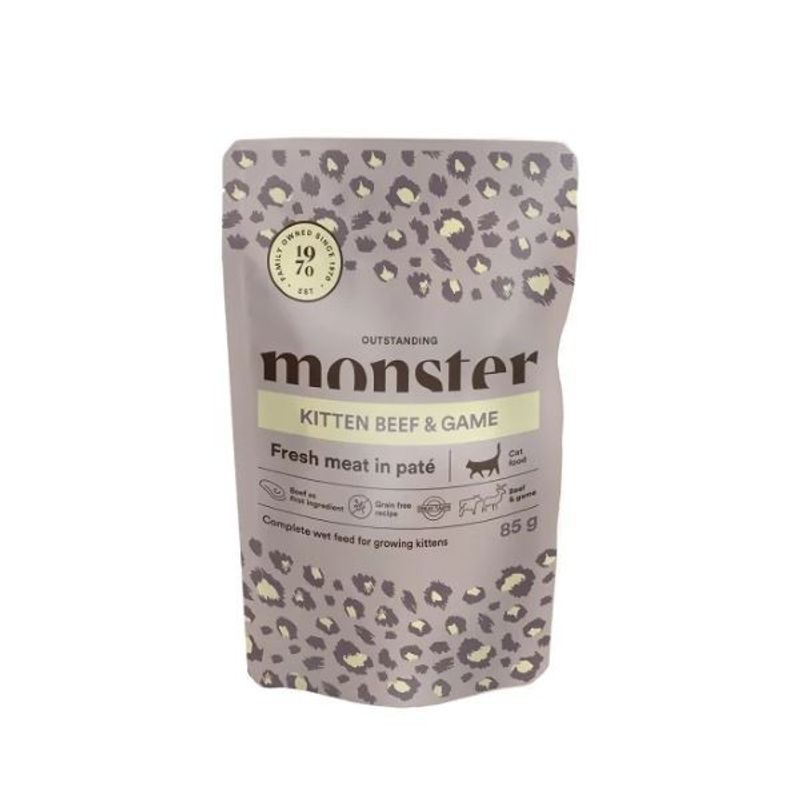 Monster Pouches Kitten Beef/ Game 85 g