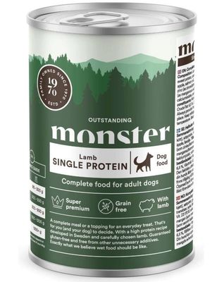 Monster Dog Våtfoder Adult Single Lamb 400g