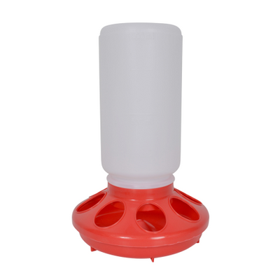 Foderautomat 1kg Stående Röd/Vit