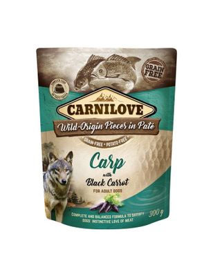 CarniLove Dog Pouch Paté Carp with Black Carrot 300g