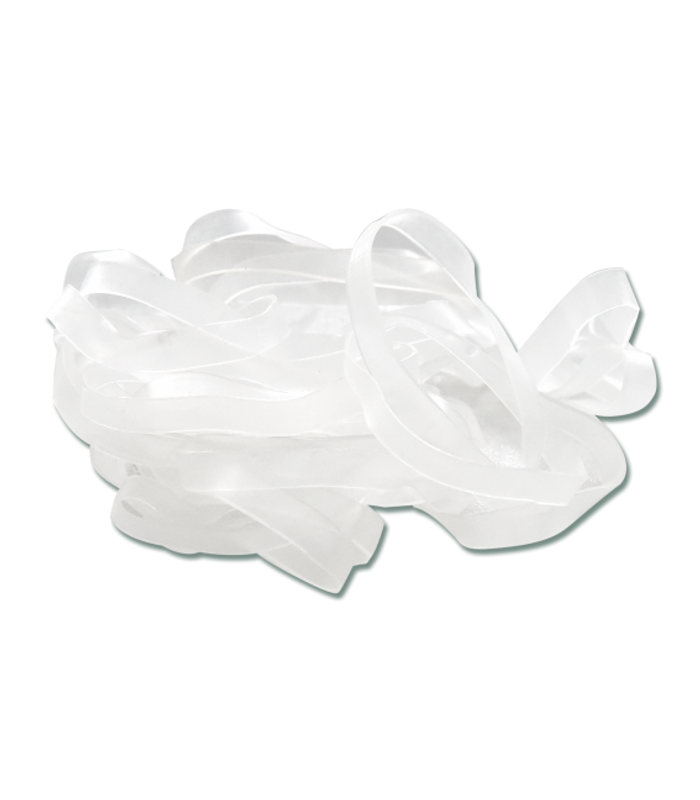 Gummisnoddar extra breda  30gr Transparenta