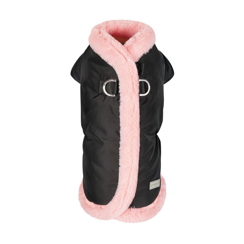 Hundjacka Mery med fuskpäls Sele