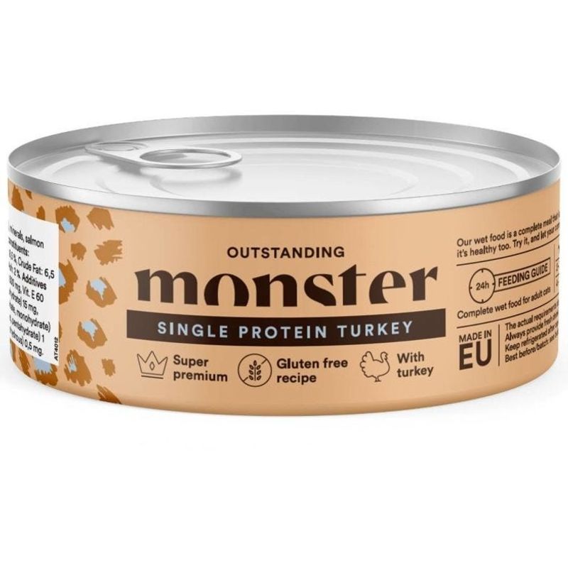 Monster Cat Adult Single Turkey Burk 100g