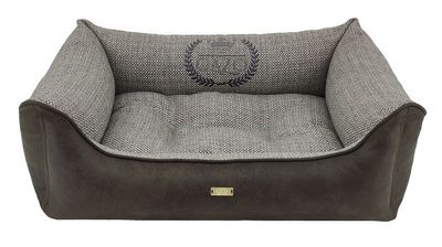 CAZO Hundbädd Premium Svart Läder & Tweed