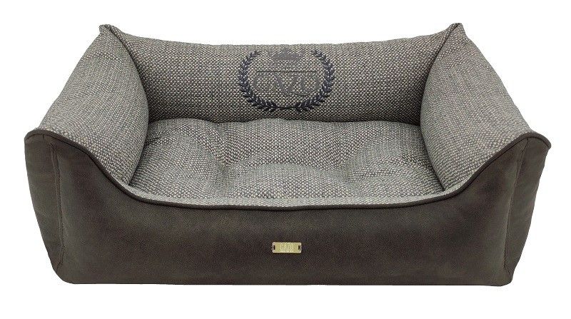 CAZO Hundbädd Premium Svart Läder & Tweed