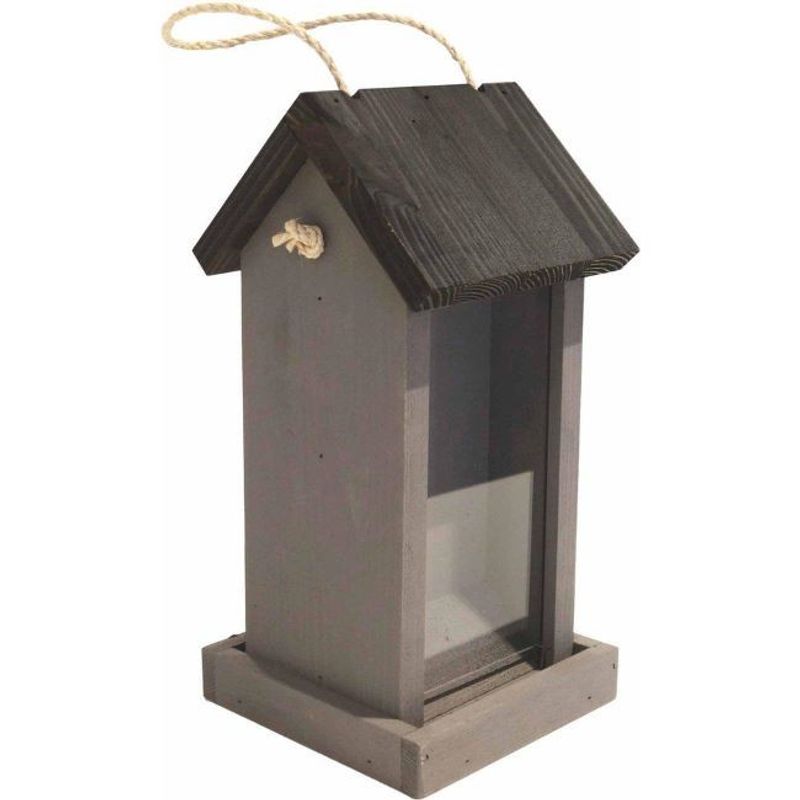 Fågelmatare DUO GRÅ 13,5 x 13,5 x 29cm