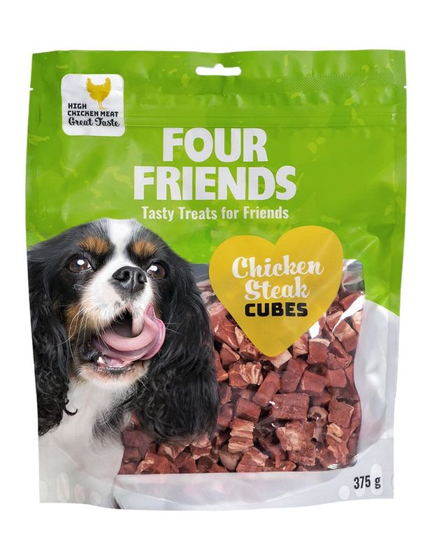 FourFriends Dog Chicken Steak Cubes 85g