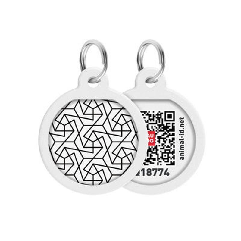 WAUDOG Smart ID Bricka för Hund & Katt Geometry Rund
