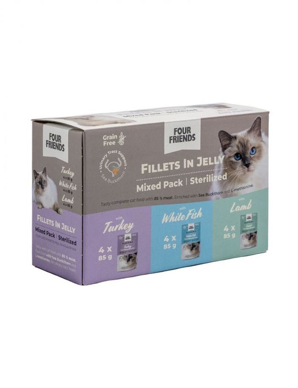 FourFriends Cat Sterilized in Jelly Mix 12-pack