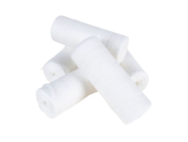 Gasbinda oelastisk med vävd kant 5-pack 10cm x 10m