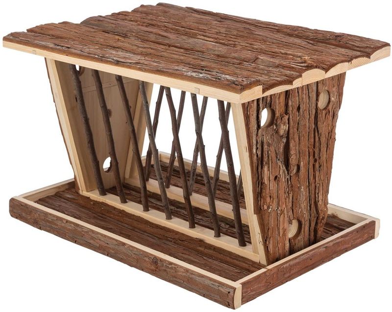 Höhäck med golv & tak i naturträ 40x22x30 cm