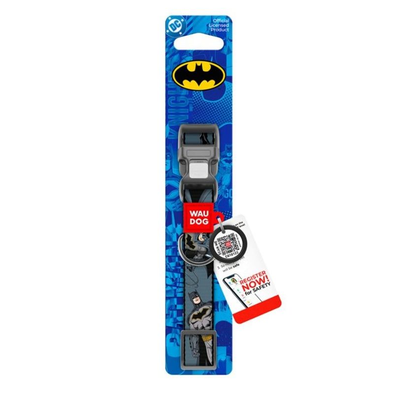 WAUDOG Hundhalsband Nylon Batman Shadow