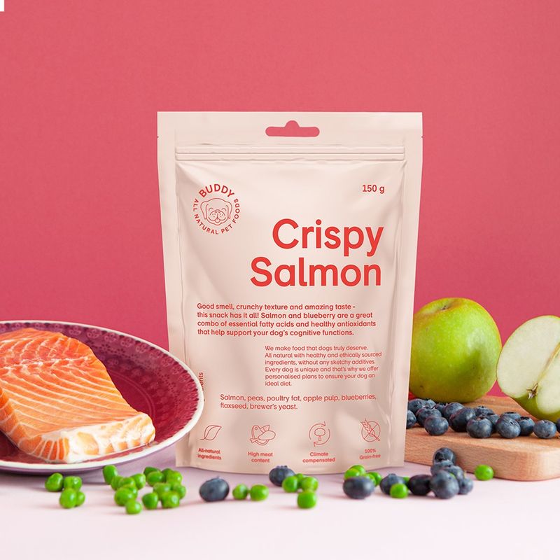 Buddy Crispy Salmon with Blueberries 150 g