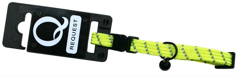 Katthalsband Elastisk Reflex (10mm33cm Neongul)