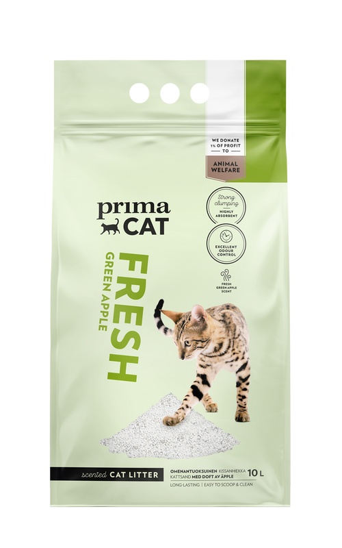 PrimaCat Vit Kattsand Fresh Apple 10L