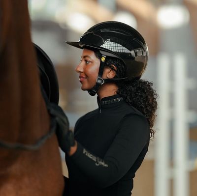 Ridhjälm Mips Air Shiny Black